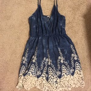 Blue Lacey Romper